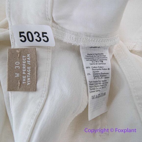 NEW Madewell The High-Rise Perfect Vintage Jean in Tile White, 30 - Picture 15 of 16